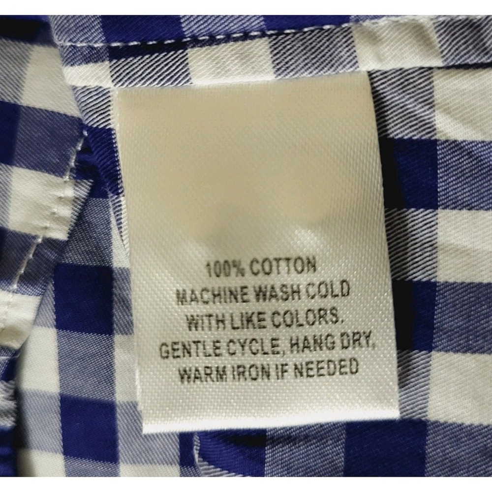 UNTUCKit 8 NWT BELLEZA Navy - Cotton Check Button-Up Shirt Lightweight - Spring - Picture 5 of 7